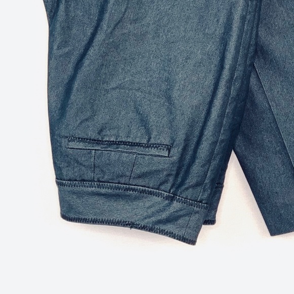 Magaschoni Blue Denim Straight Pants Hook-Eye 2 - Picture 6 of 8